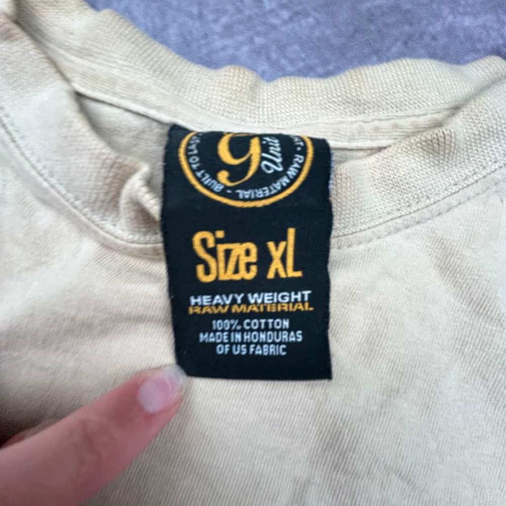 Vintage G-Unit Long Sleeve T-Shirt XL Tan Heavy Weight Raw Material Y2K 50 Cent - Picture 3 of 7
